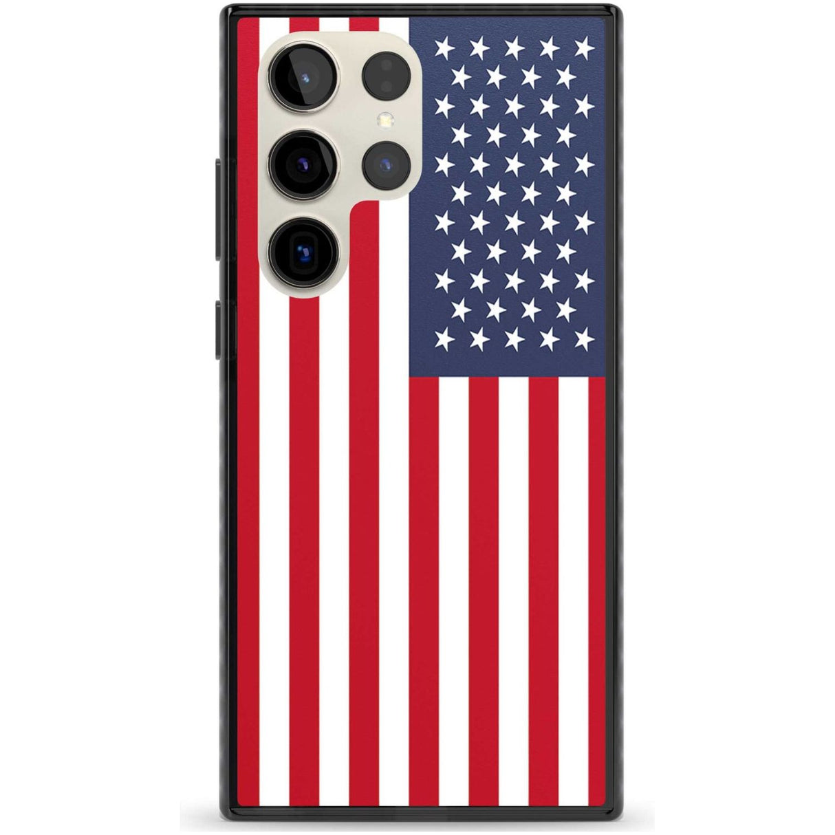 American Flag Phone Case Samsung S22 Ultra / Black Impact Case,Samsung S23 Ultra / Black Impact Case Blanc Space