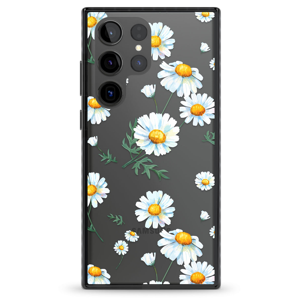 Vintage Painted Daisies Impact Phone Case for Samsung Galaxy S24 Ultra , Samsung Galaxy S23 Ultra, Samsung Galaxy S22 Ultra