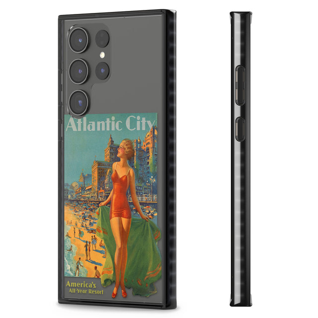 Atlantic City Vacation Poster Impact Phone Case for Samsung Galaxy S24 Ultra , Samsung Galaxy S23 Ultra, Samsung Galaxy S22 Ultra