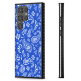 Blue Bandana Impact Phone Case for Samsung Galaxy S24 Ultra , Samsung Galaxy S23 Ultra, Samsung Galaxy S22 Ultra