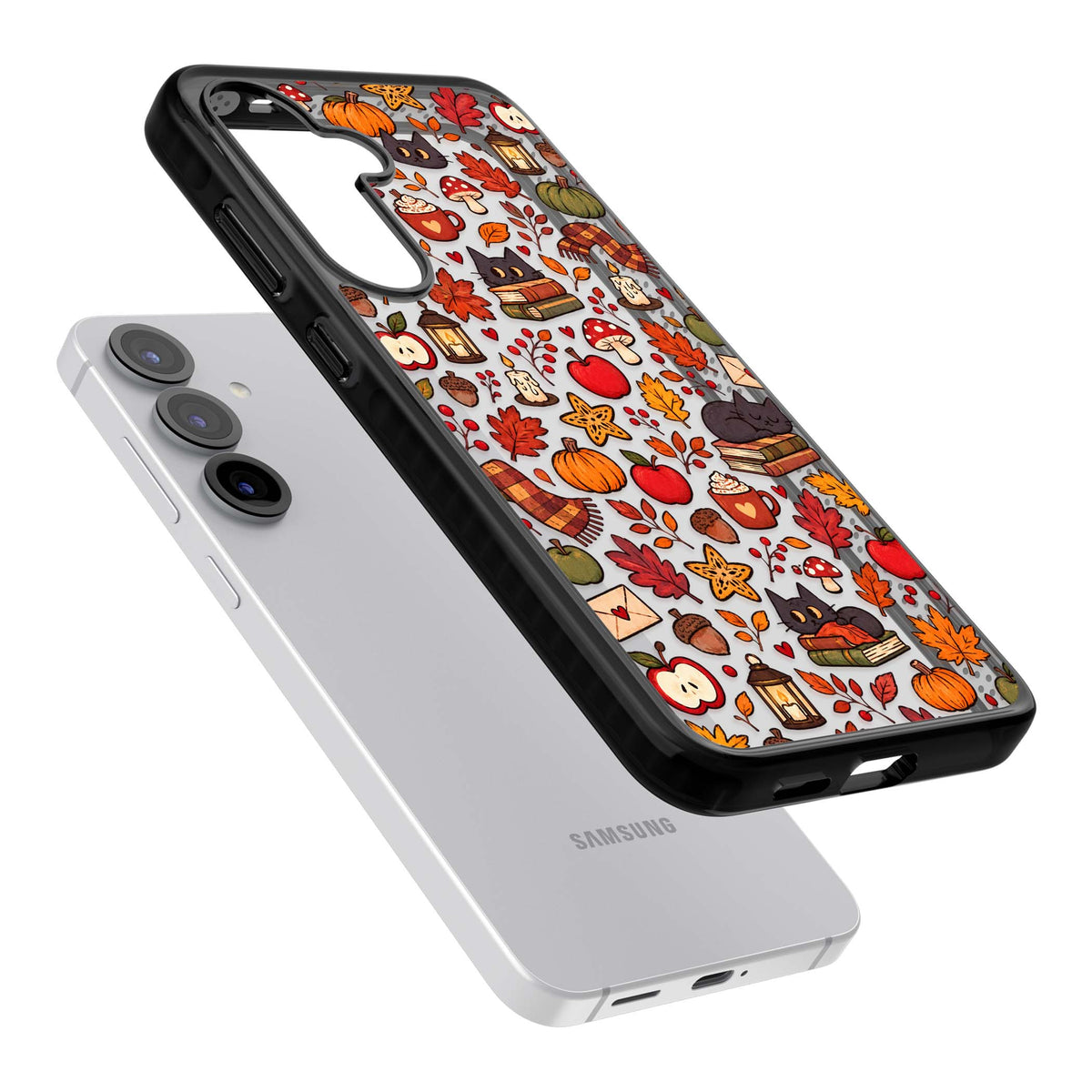 Autumn Mix iPhone case | Black Impact case for Samsung Galaxy S25, Samsung Galaxy S25 Plus