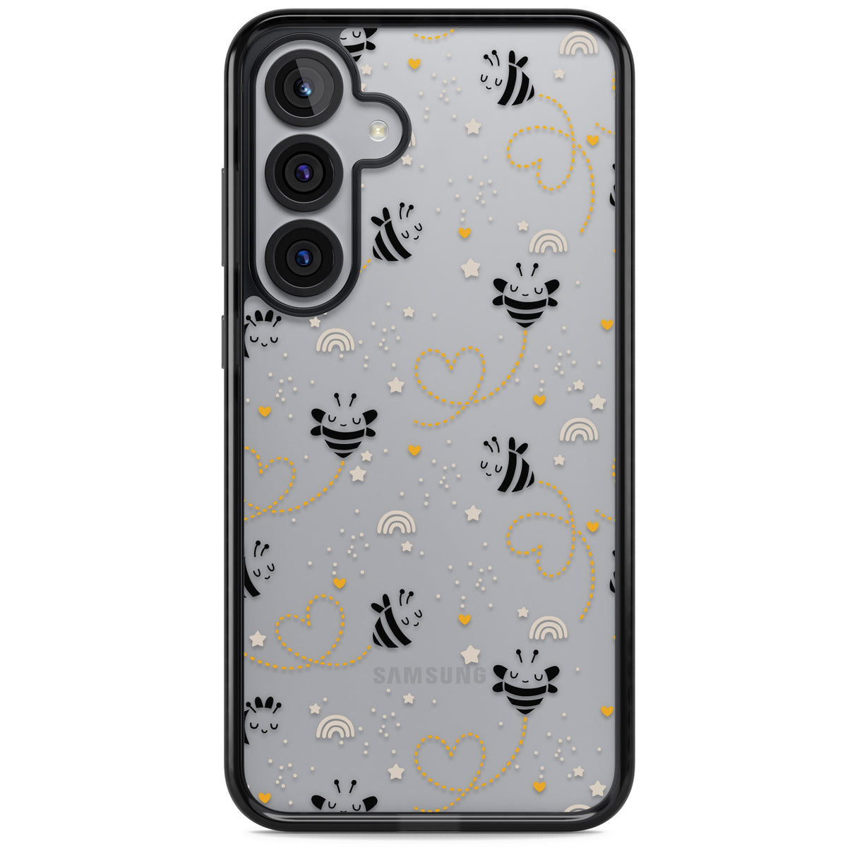 Sweet as Honey Patterns: Bees & Hearts (Clear)