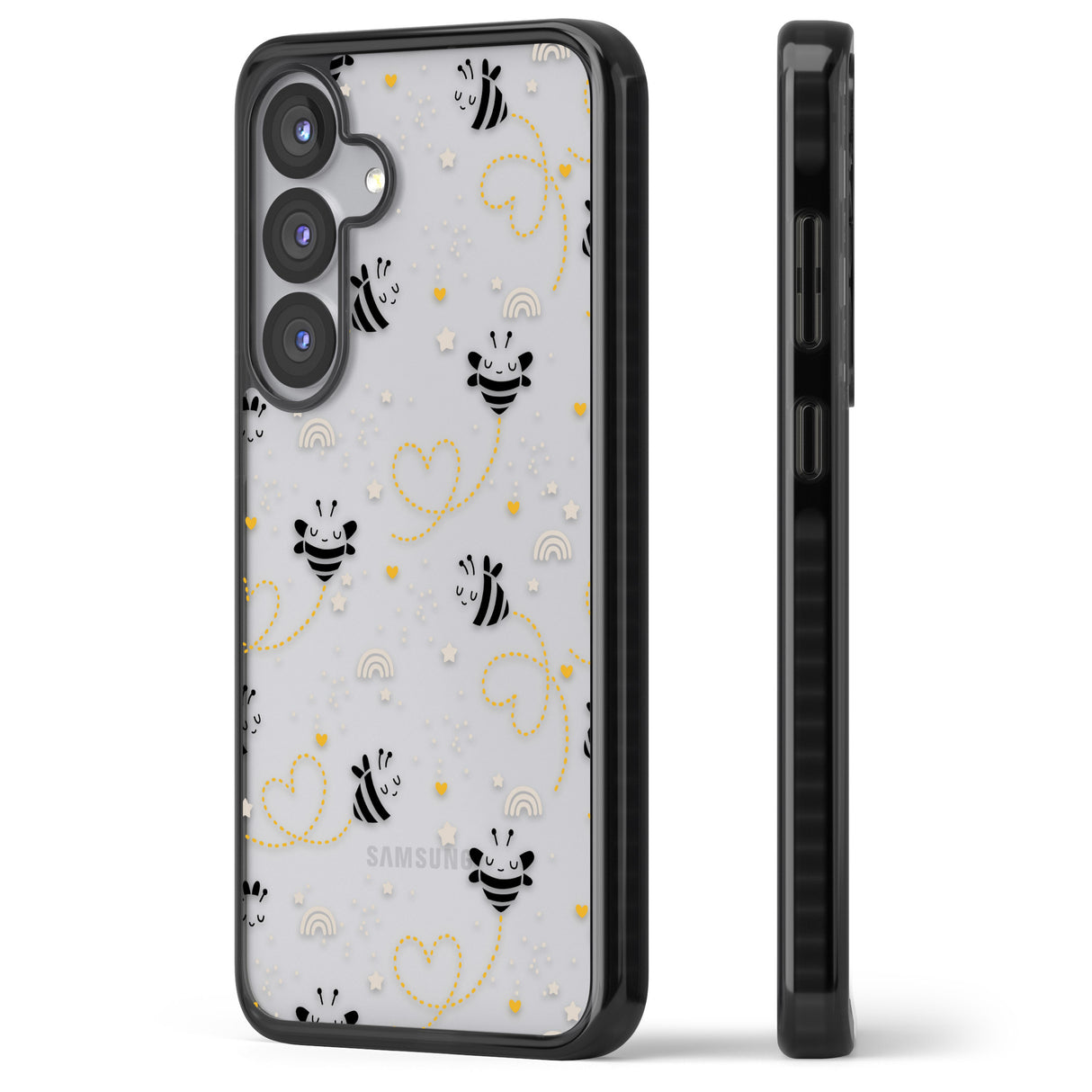 Sweet as Honey Patterns: Bees & Hearts (Clear)