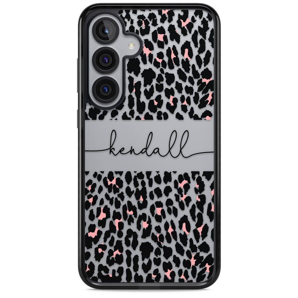 Personalised Pink & Cursive Leopard Spots