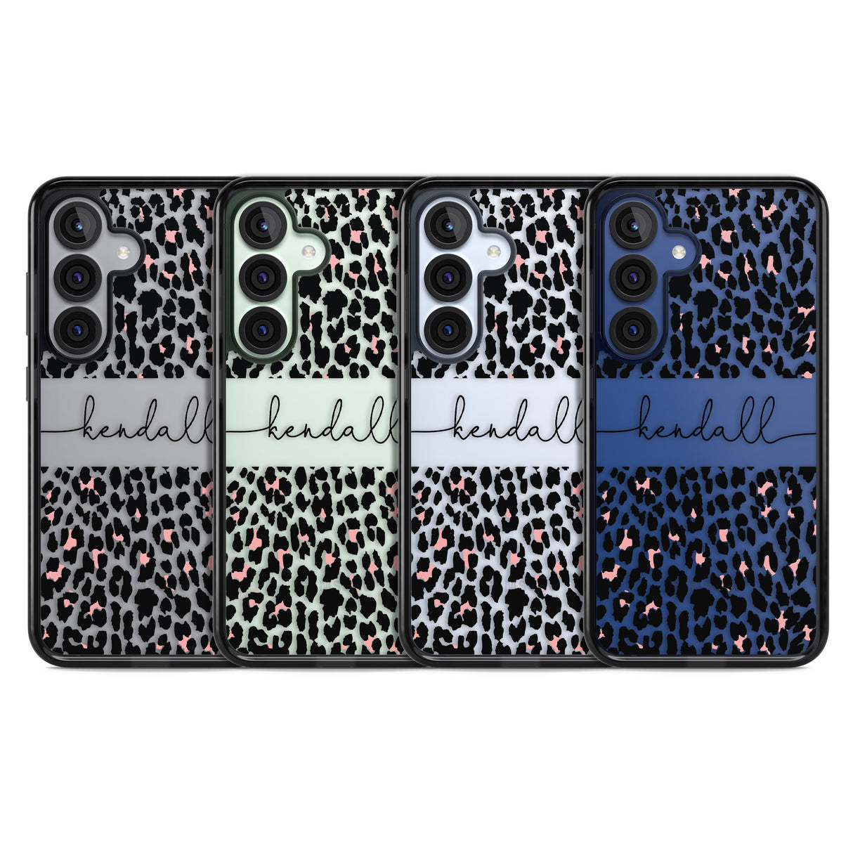 Personalised Pink & Cursive Leopard Spots