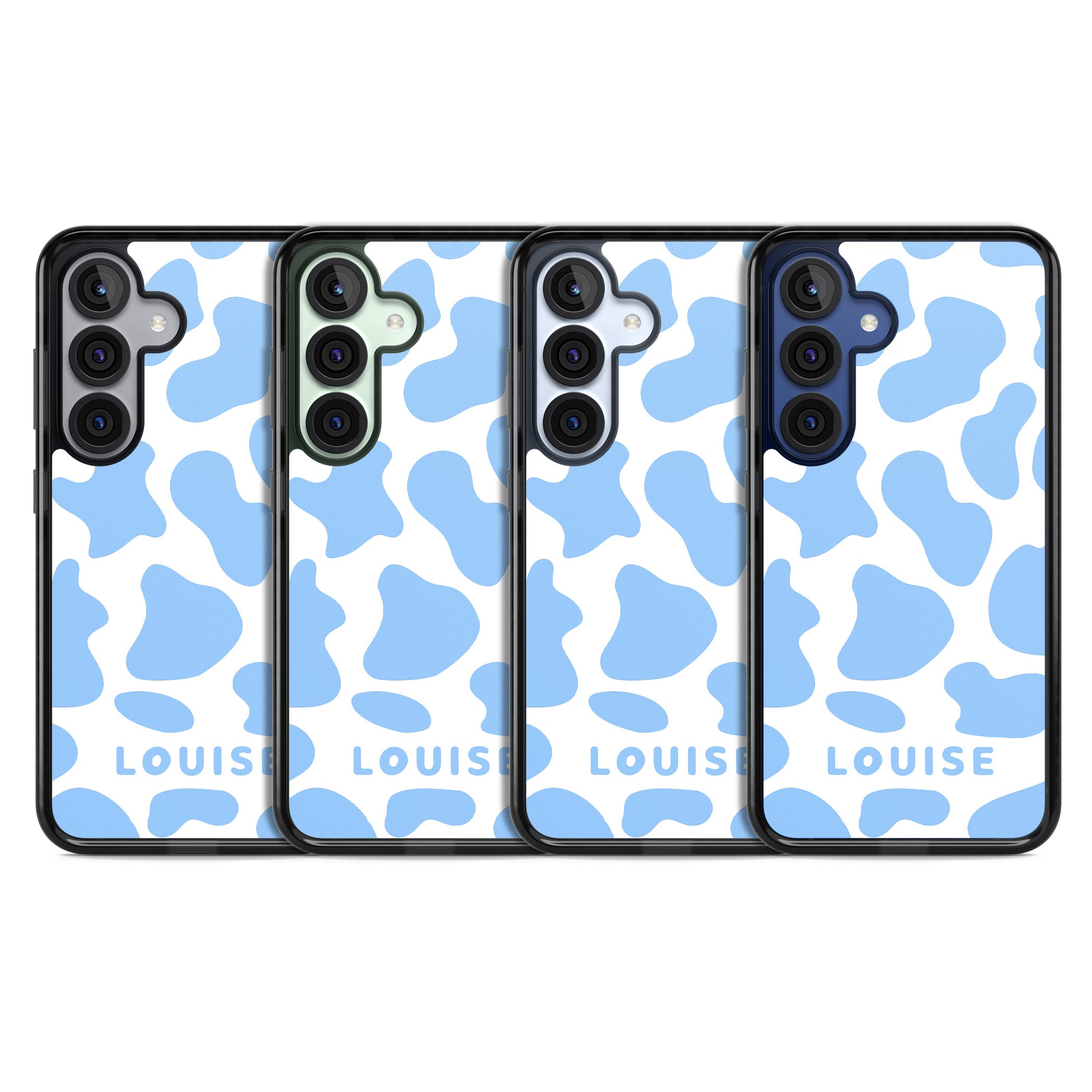 Personalised Personalised Blue And White Cow Print