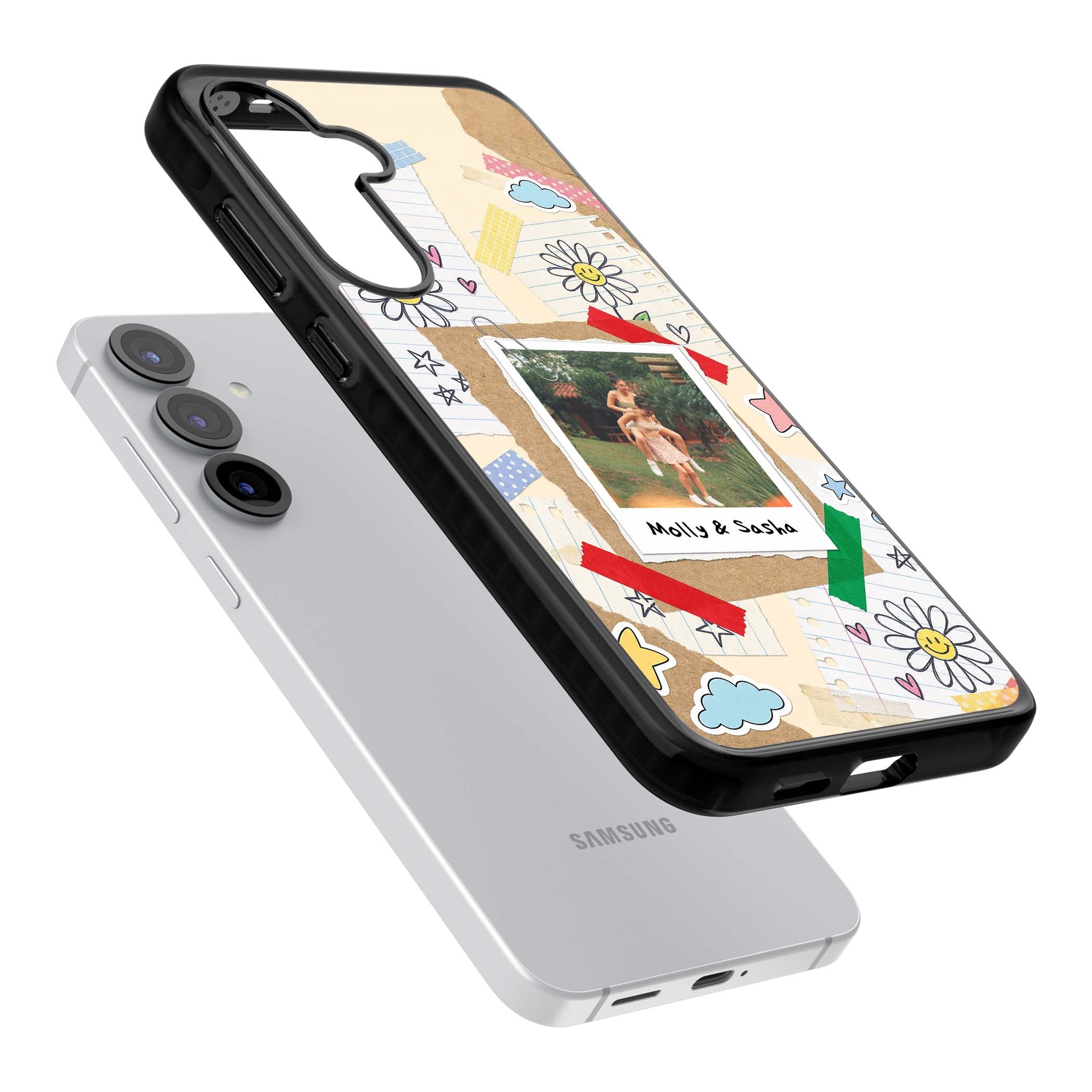Scrapbook Photo coquette iPhone case | Black Impact case for Samsung Galaxy S25, Samsung Galaxy S25 Plus