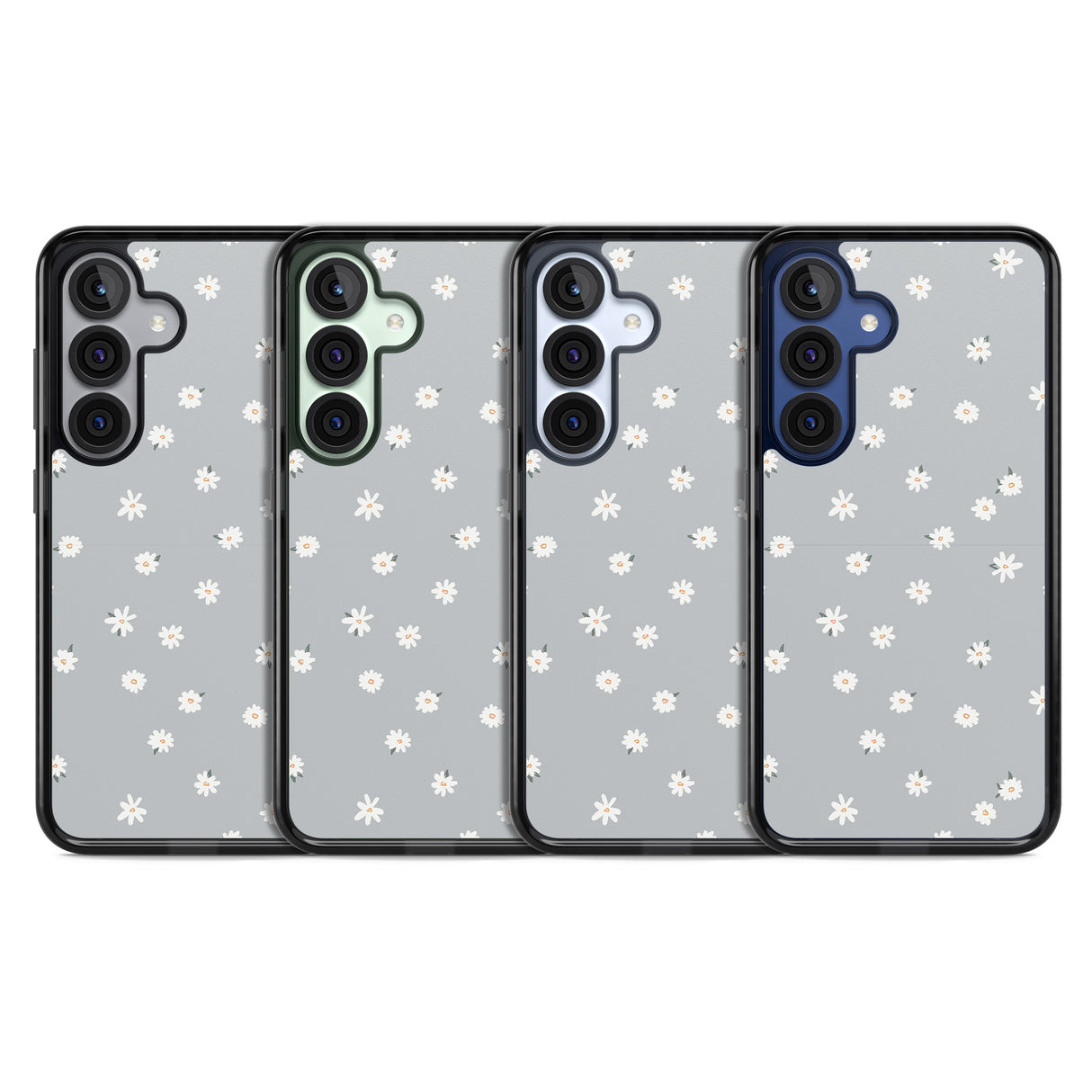 Painted Daisy Blue-Grey Cute