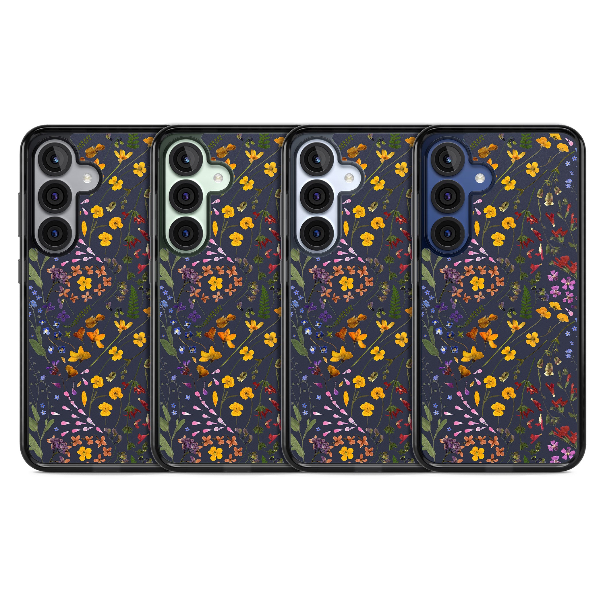 Wildflower Leaves Cluster Navy