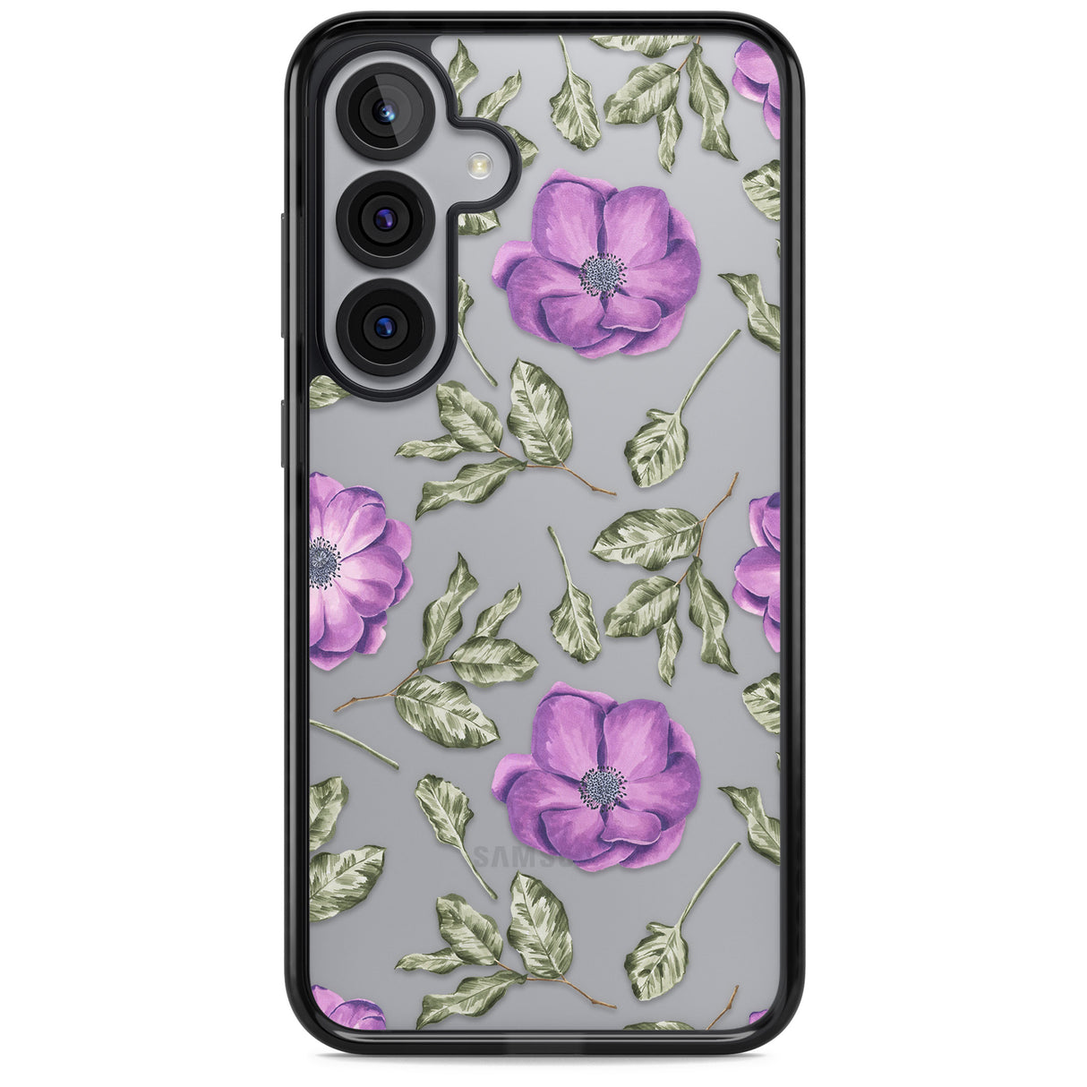 Purple Blossoms Transparent Floral