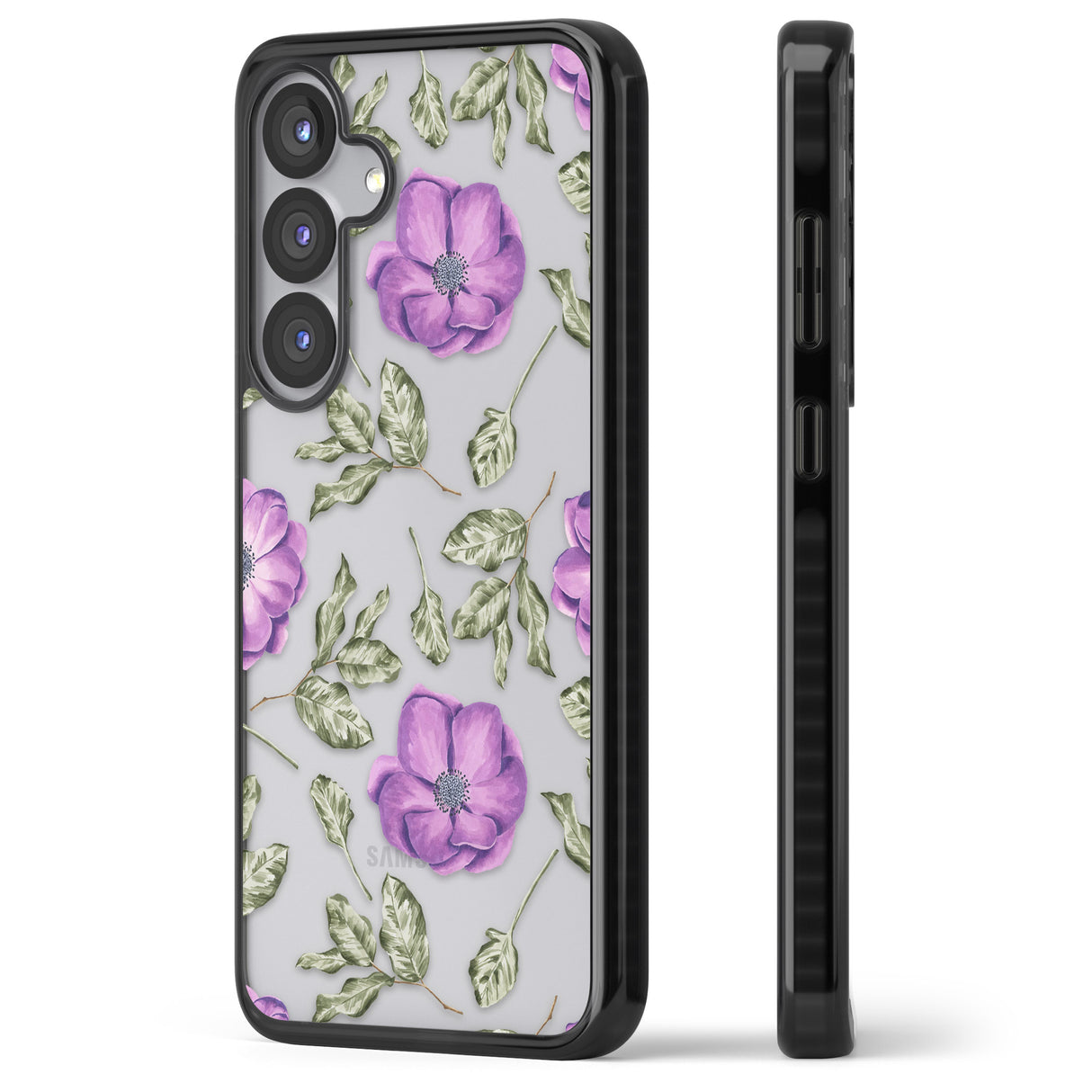 Purple Blossoms Transparent Floral