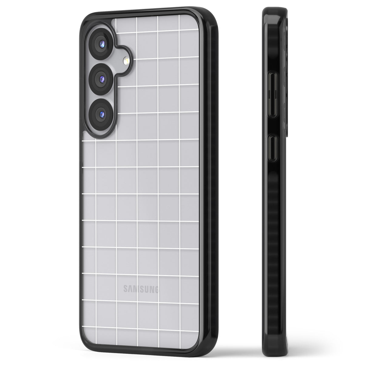Simplistic Large Grid Pattern White (Transparent)
