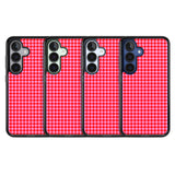 Neon Pink & Red Houndstooth Pattern