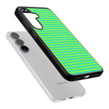 Neon Lime & Turquoise Houndstooth Pattern