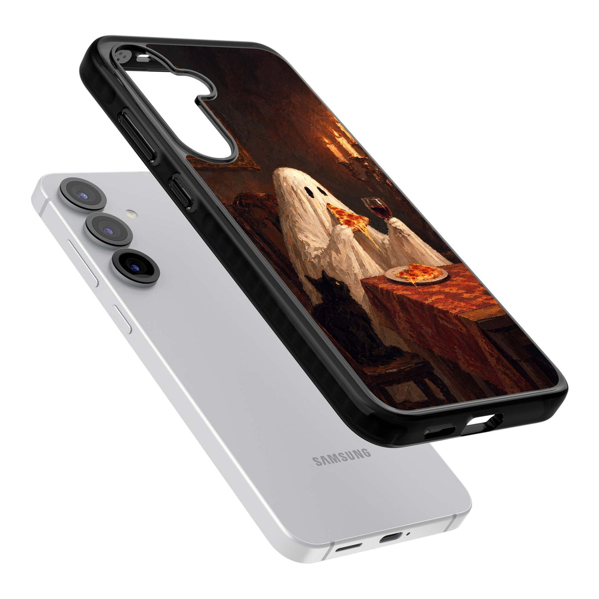Lonely Night In art iPhone case | Black Impact case for Samsung Galaxy S25, Samsung Galaxy S25 Plus