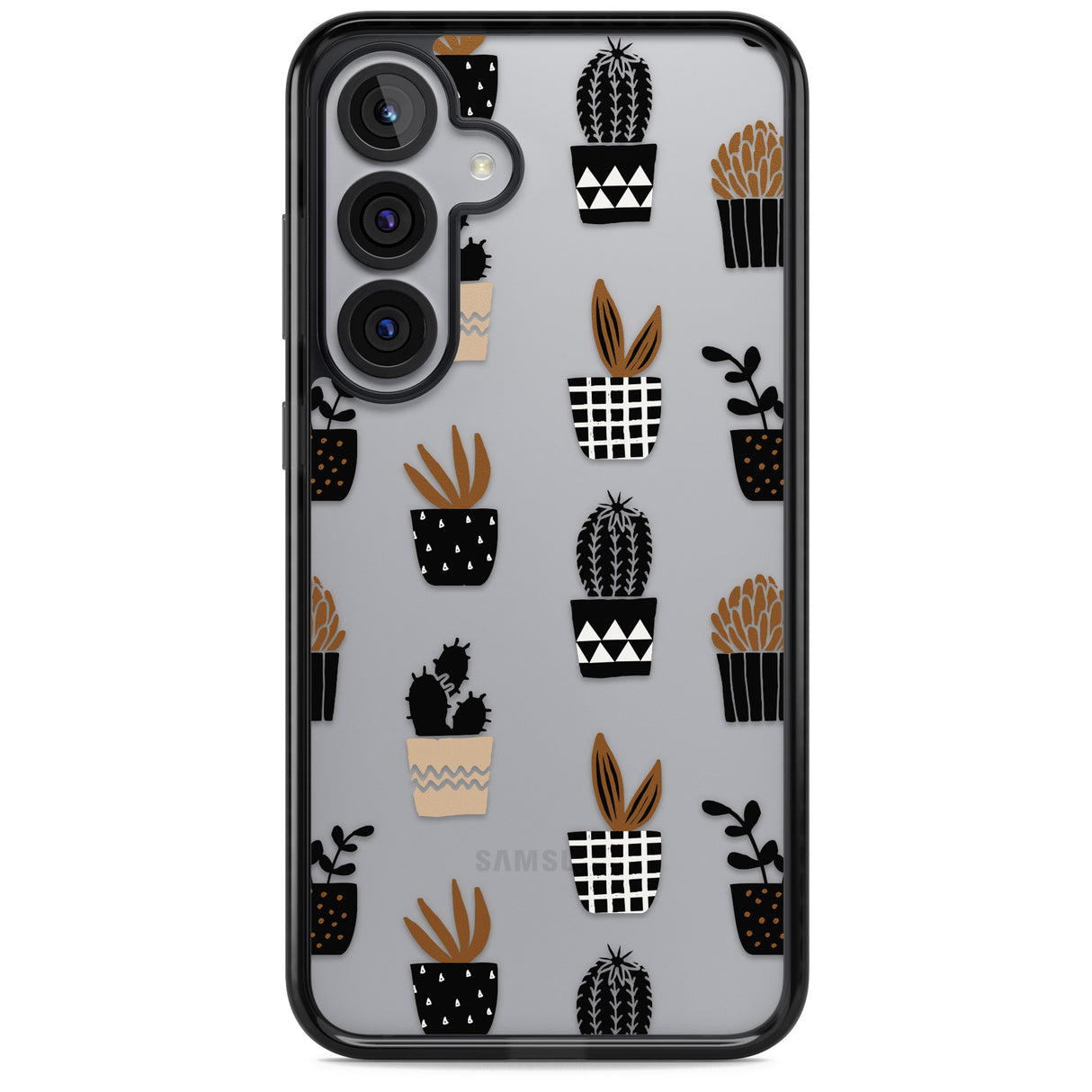 Large Mixed Plants Pattern - Clear