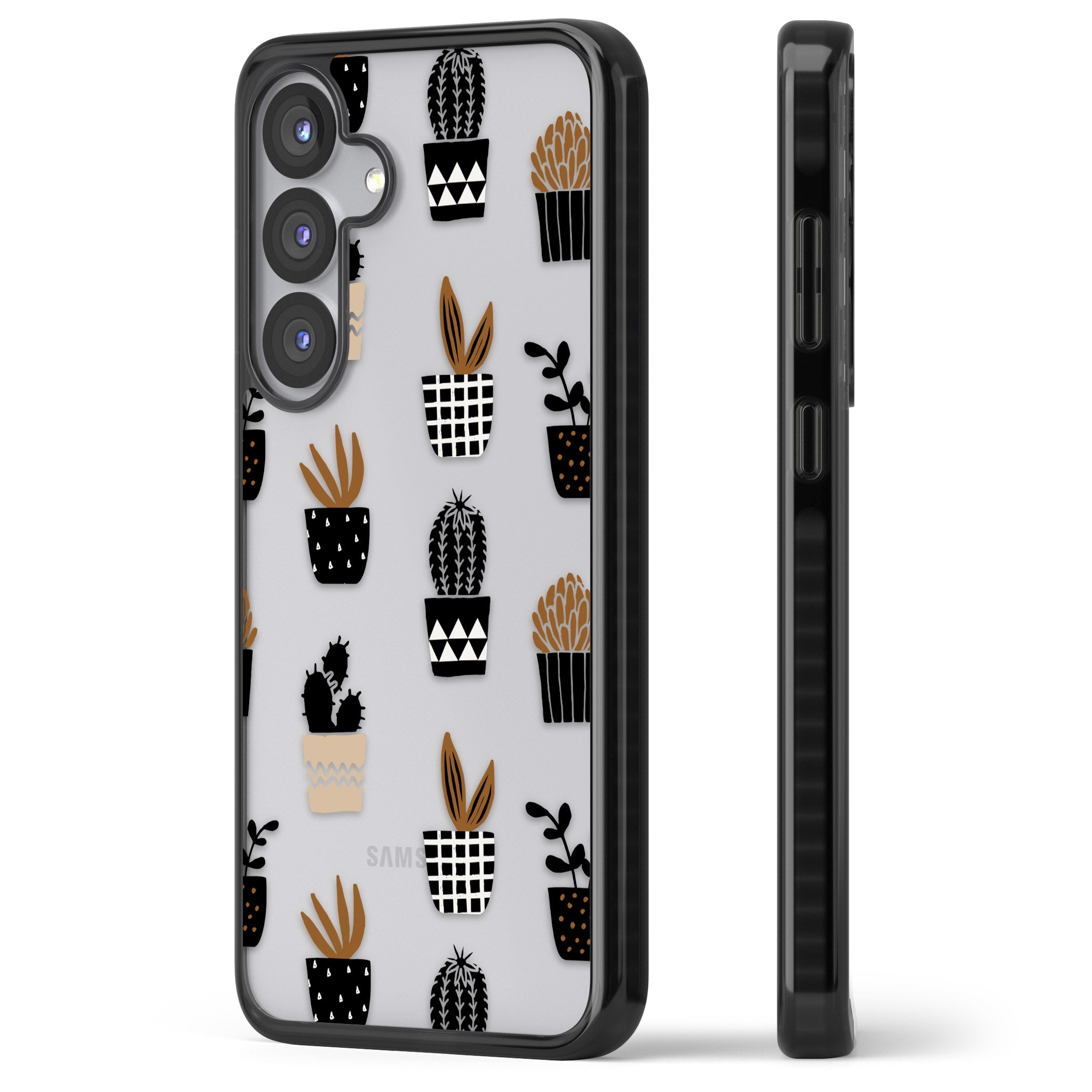 Large Mixed Plants Pattern Clear