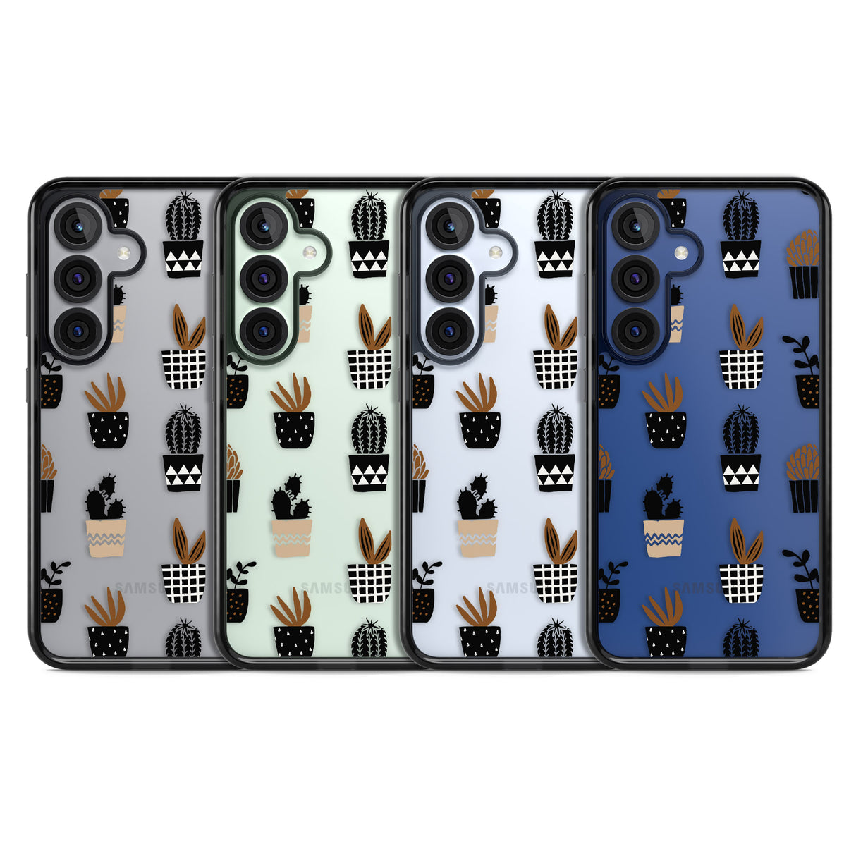 Large Mixed Plants Pattern - Clear