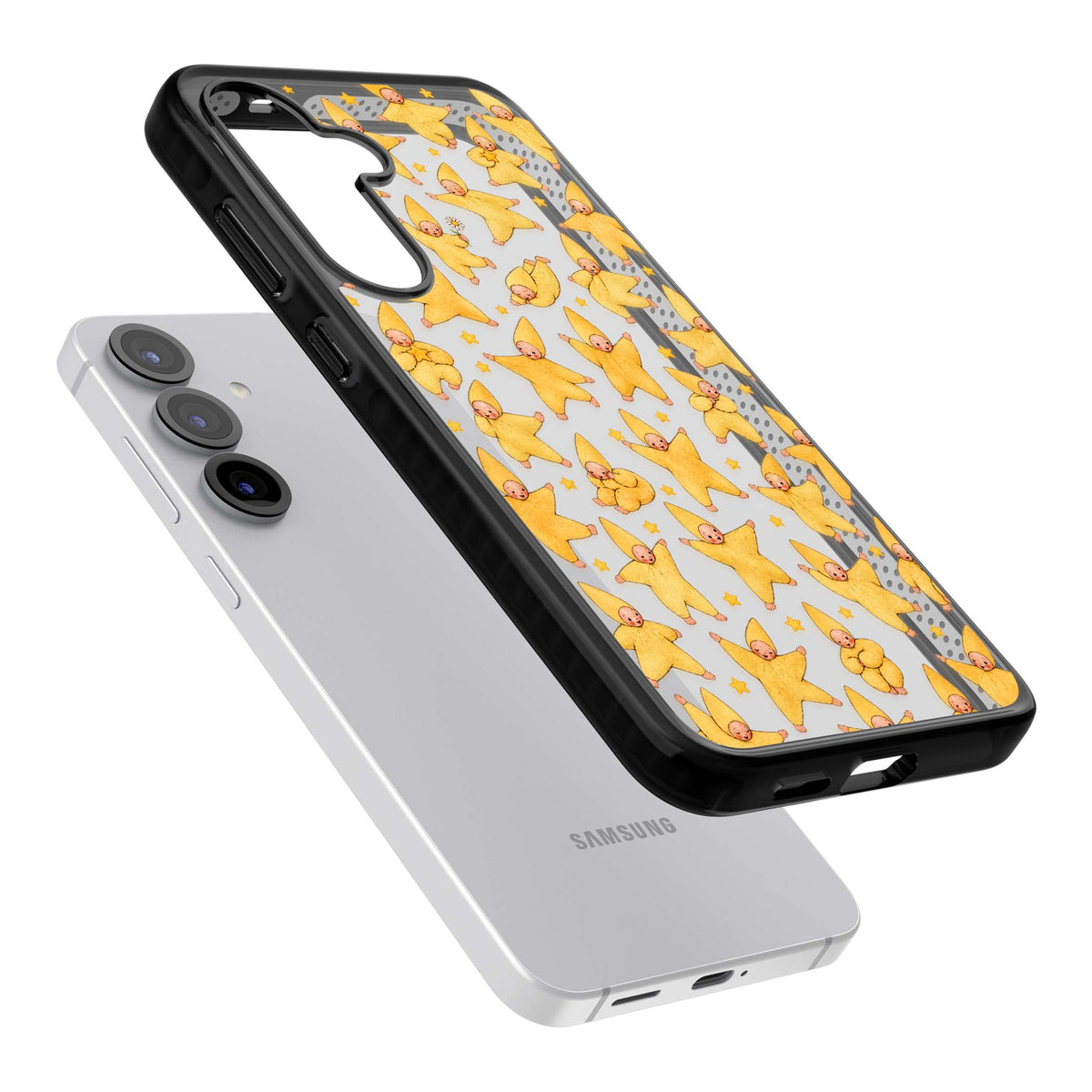 Dancing Star Babies for her iPhone case | Black Impact case for Samsung Galaxy S25, Samsung Galaxy S25 Plus