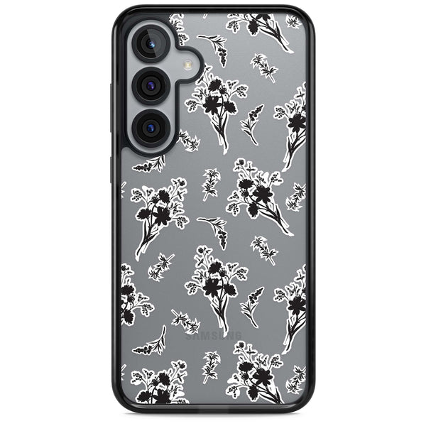 Black Sticker Wildflowers