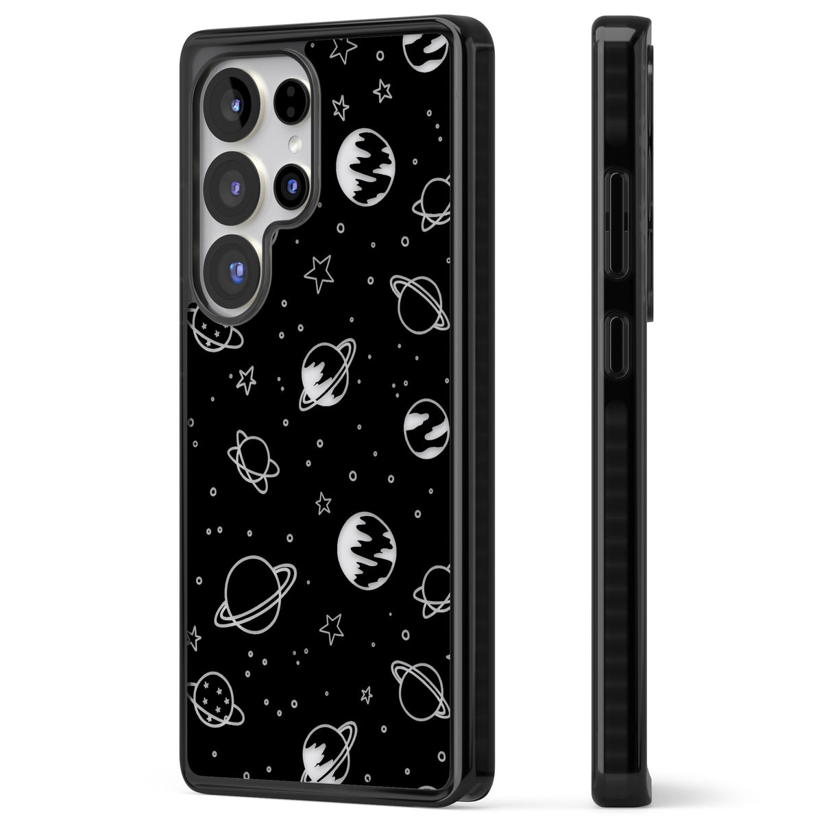 Cosmic Outer Space Design Clear on Black