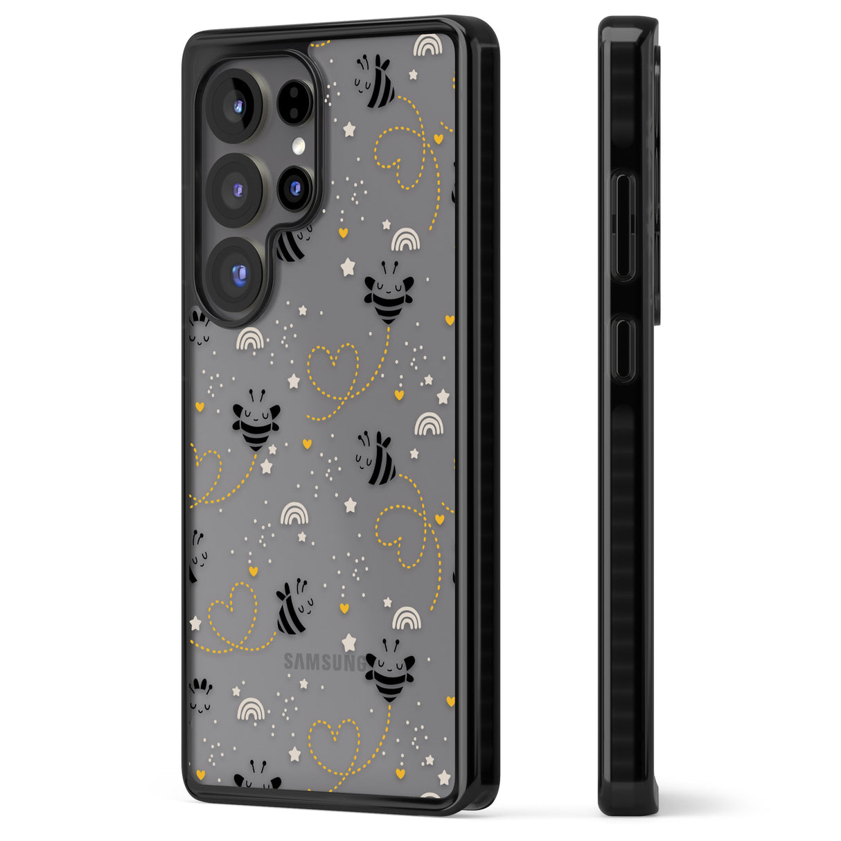 Sweet as Honey Patterns: Bees & Hearts (Clear)