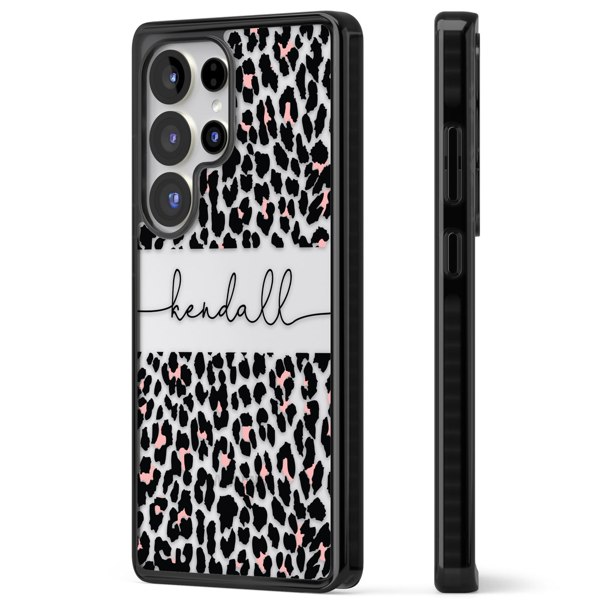 Personalised Pink & Cursive Leopard Spots