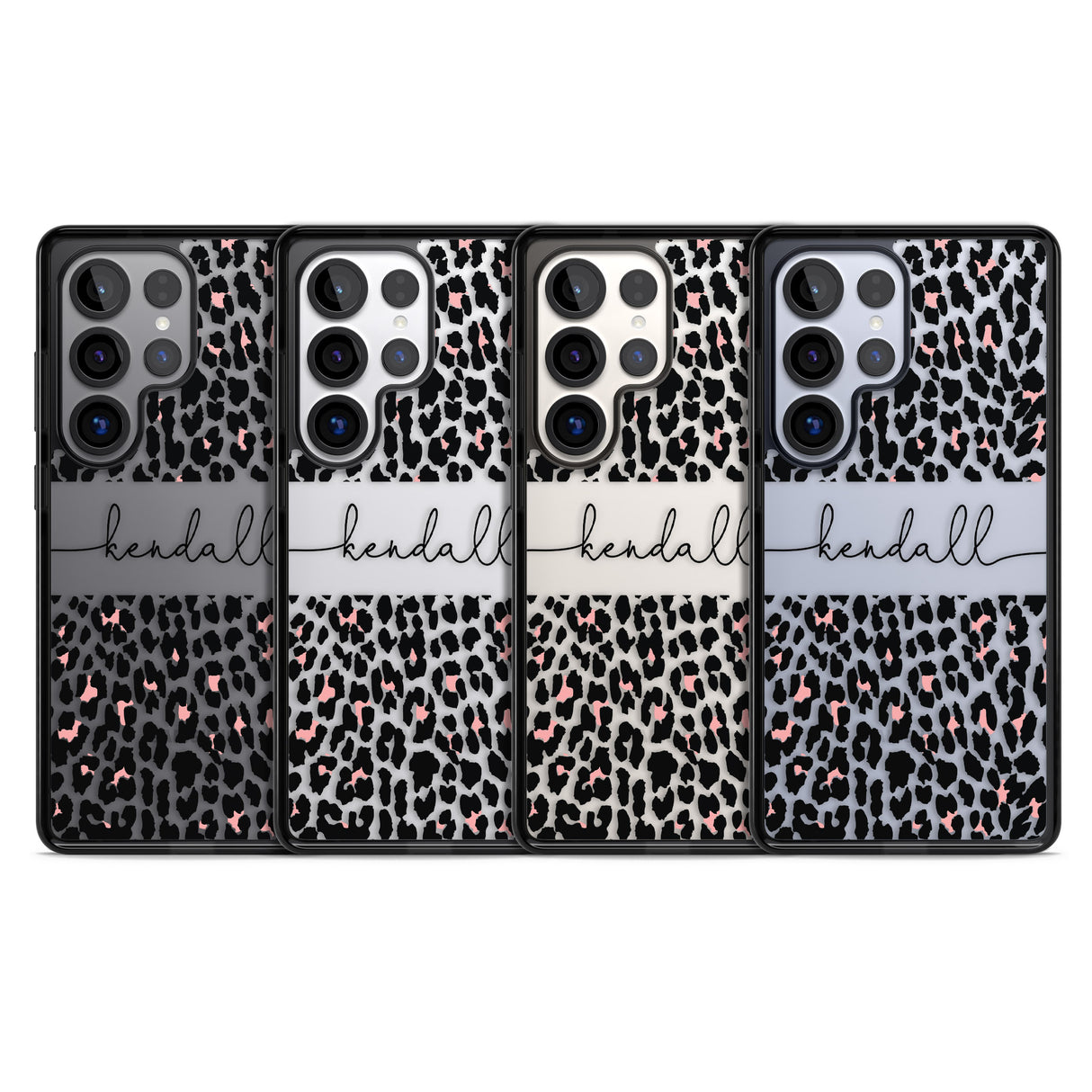 Personalised Pink & Cursive Leopard Spots
