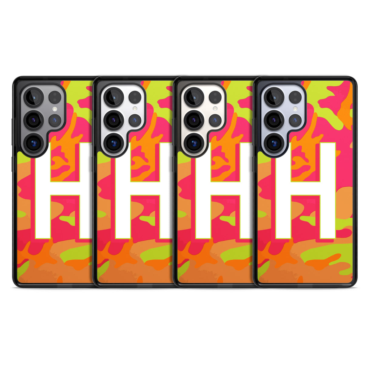 Personalised Bright Neon Camo Solid Monogram