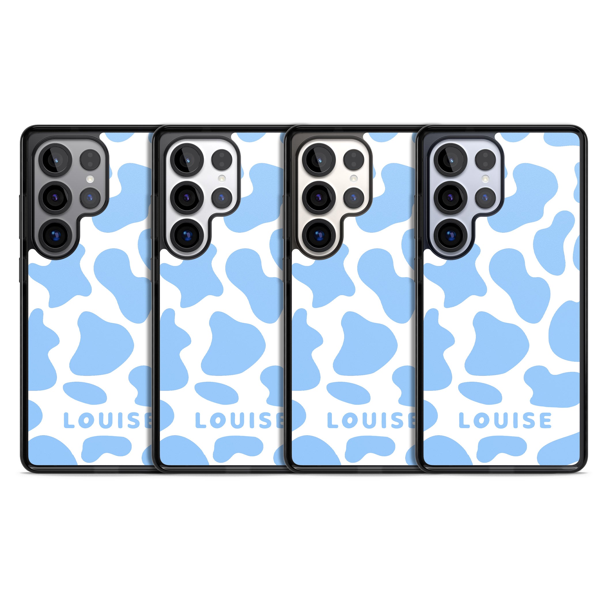 Personalised Personalised Blue And White Cow Print