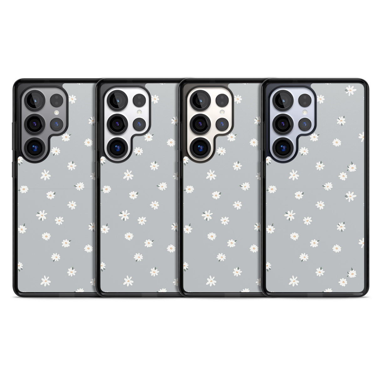 Painted Daisy Blue-Grey Cute