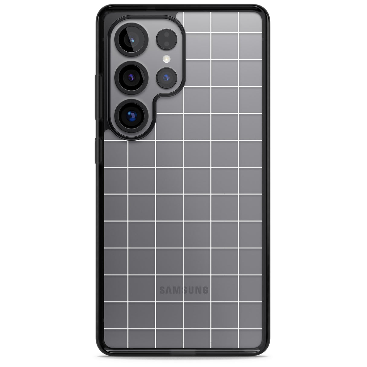 Simplistic Large Grid Pattern White (Transparent)