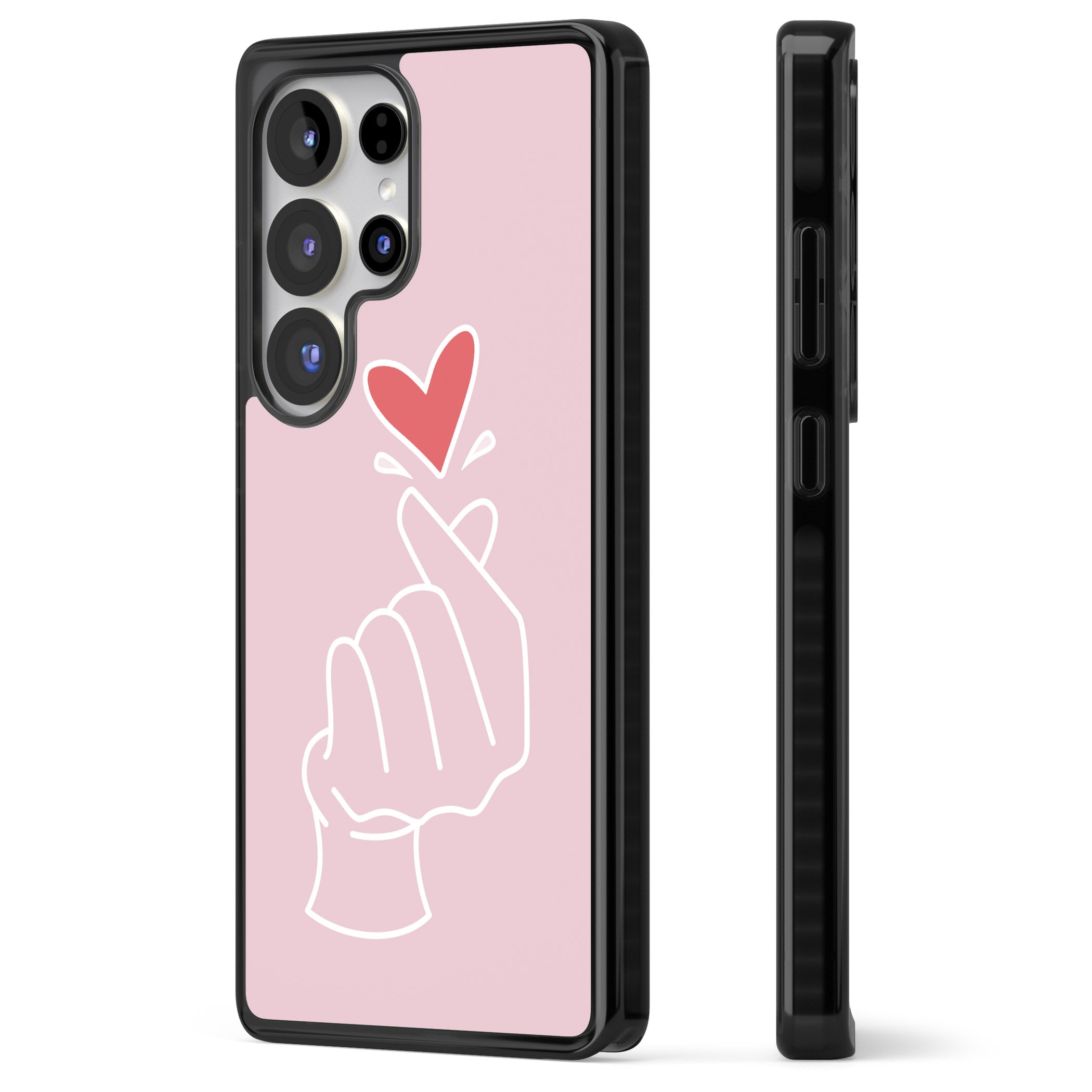 Pink Heart Hand