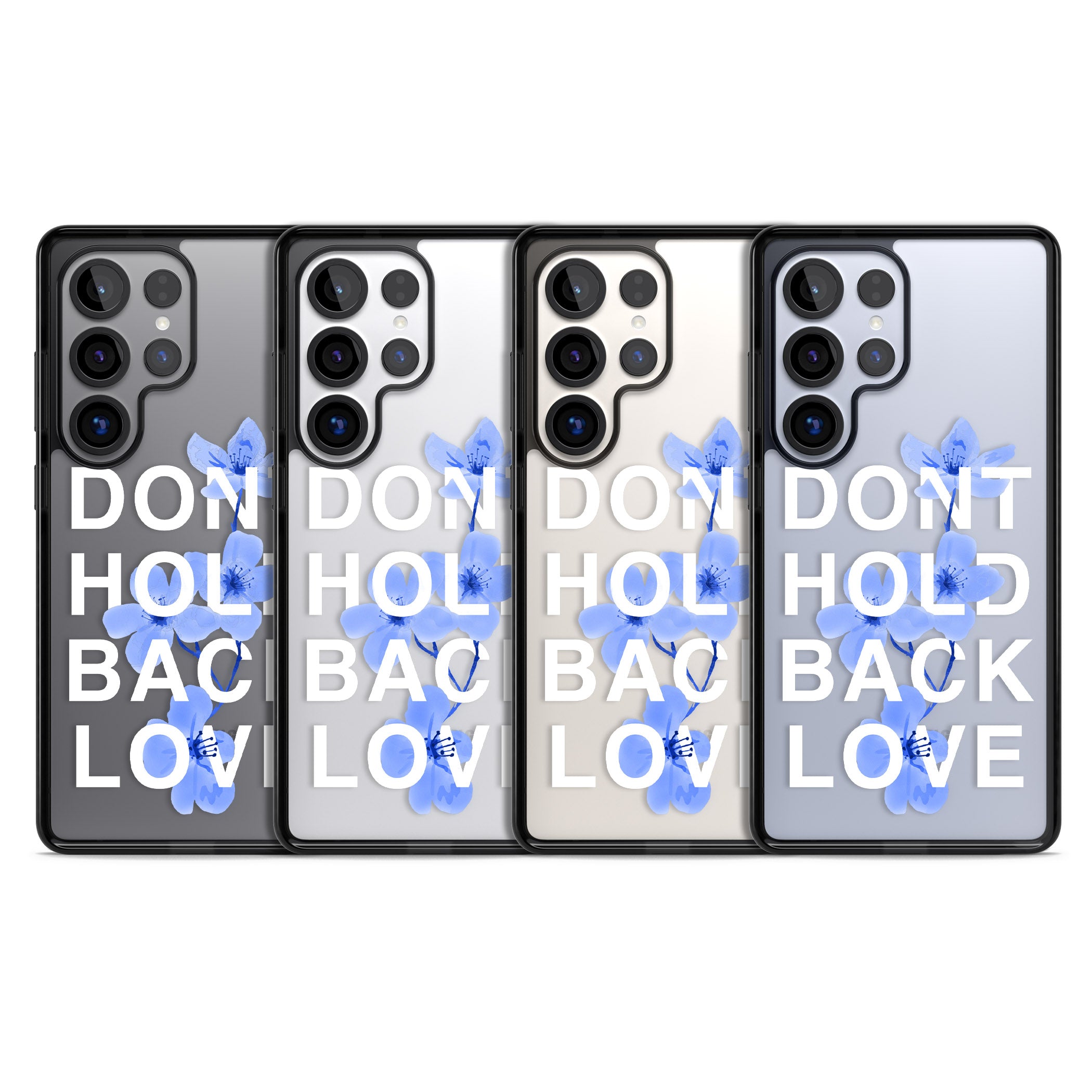 Don'T Hold Back Love Blue & White