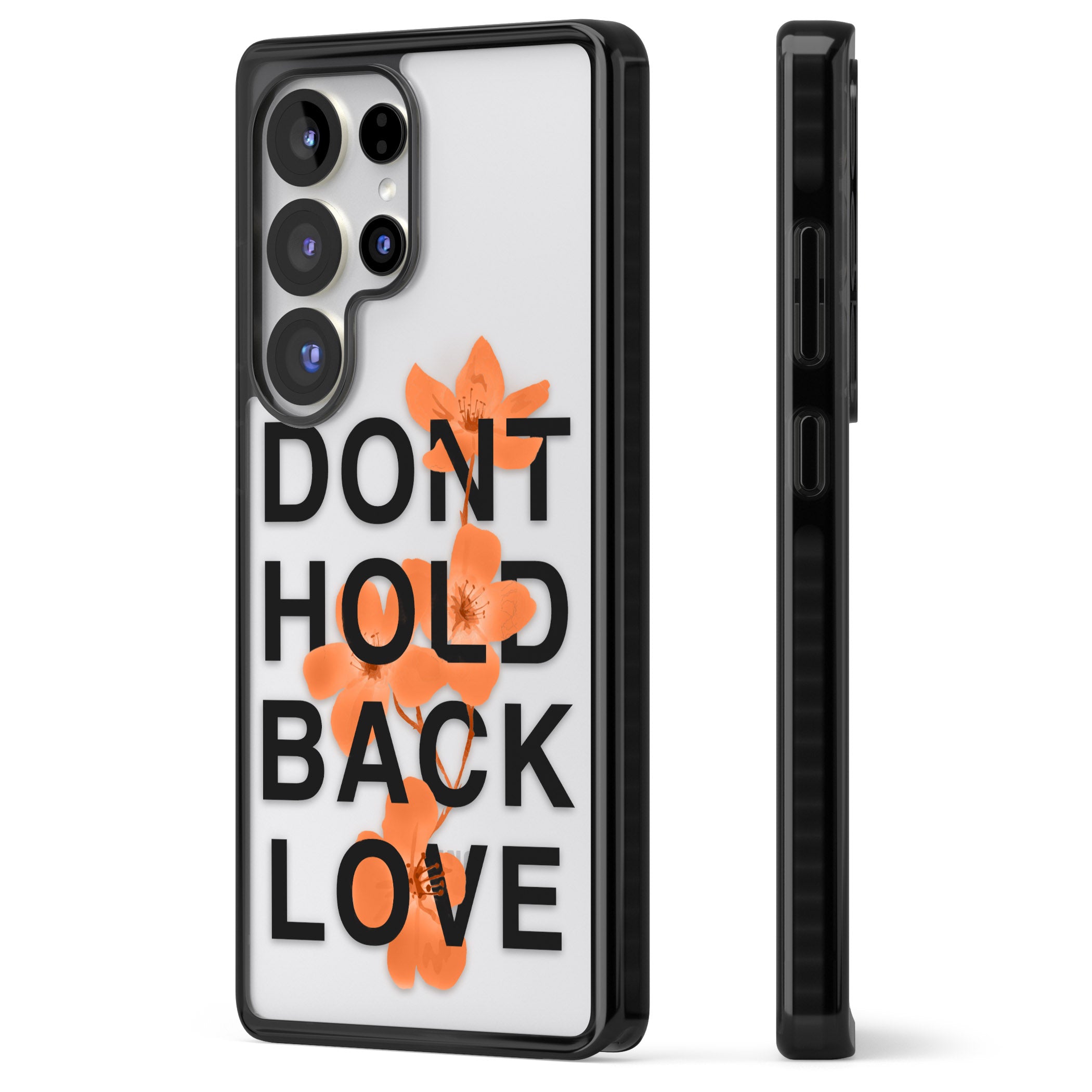Don'T Hold Back Love Orange & Black