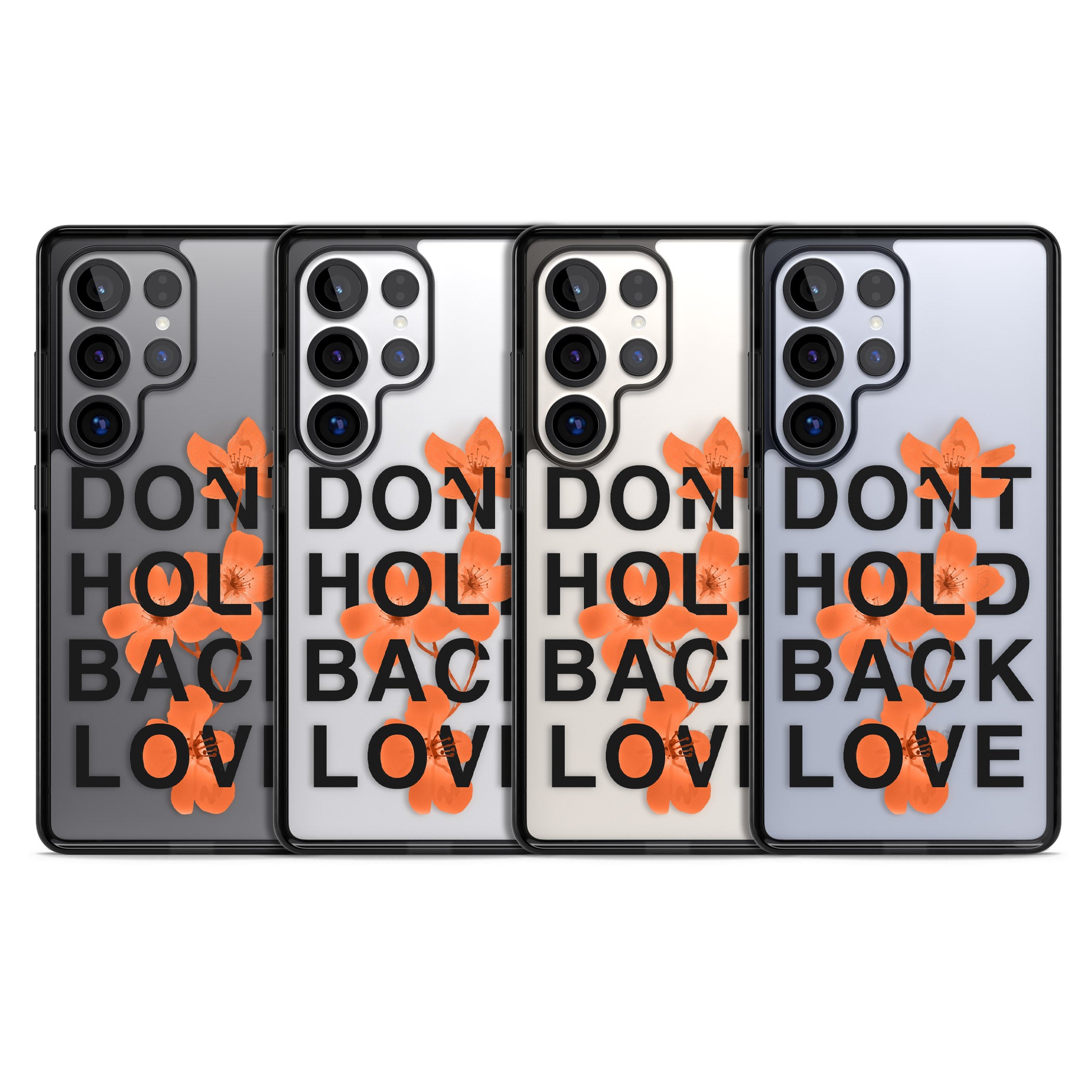 Don'T Hold Back Love Orange & Black