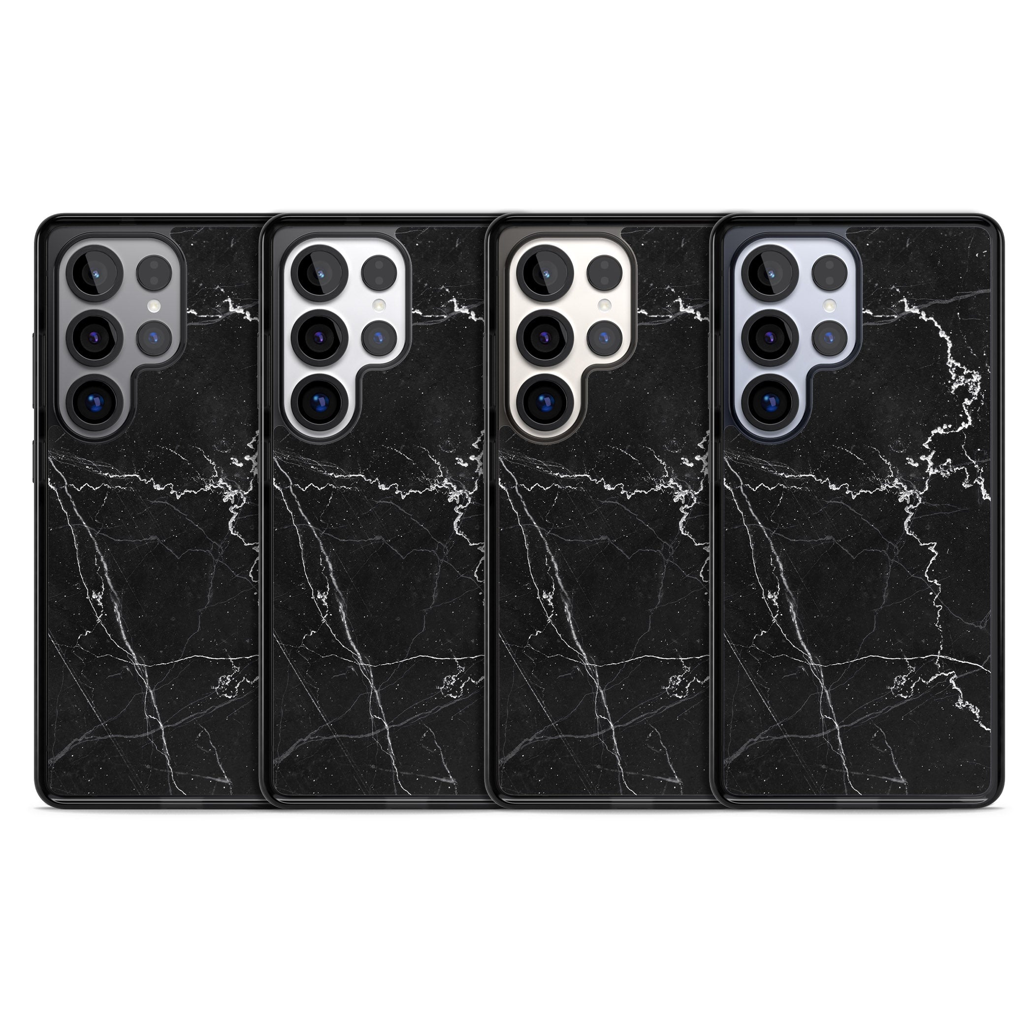 Bold Black Marble With White Texture