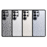 White Wavy Squiggles Memphis Retro Pattern Design