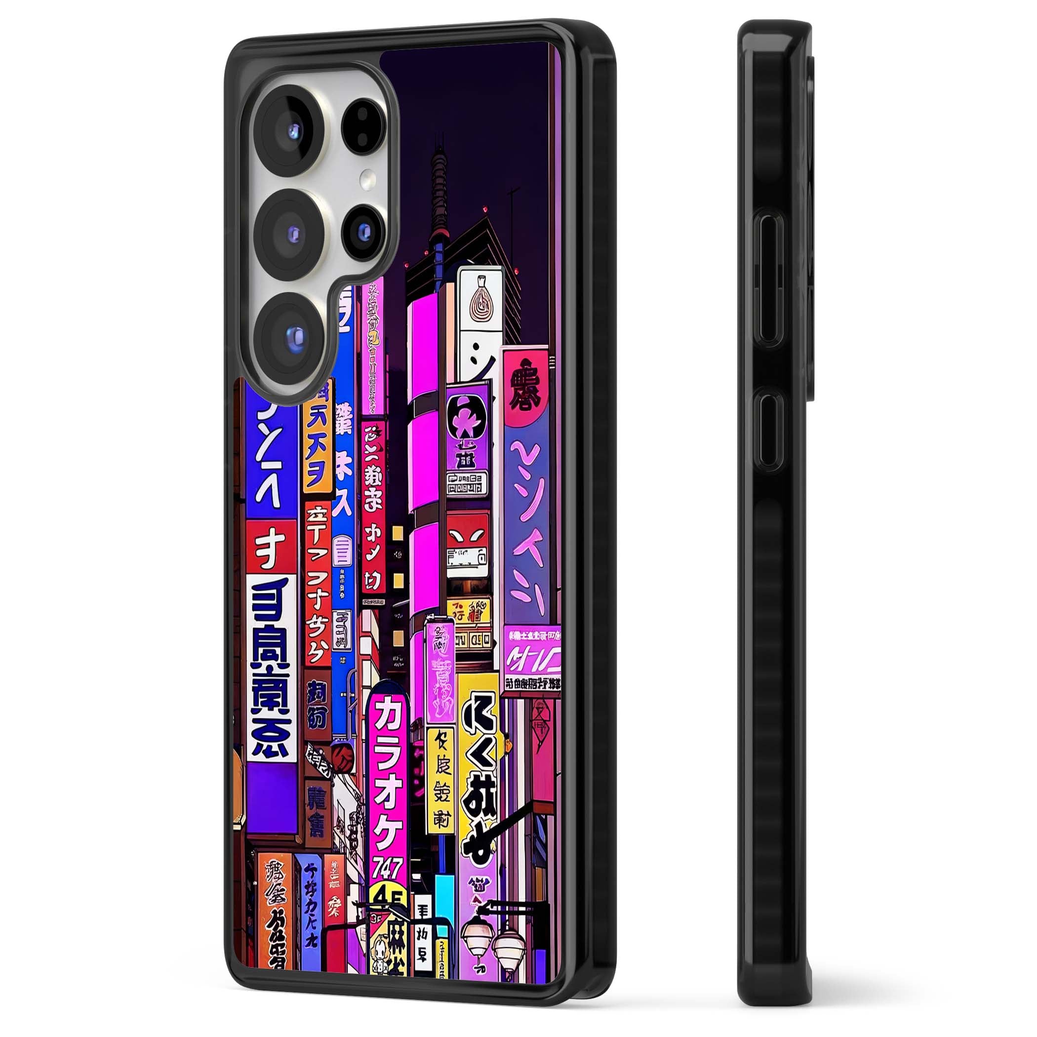 NEON NIGHT anime iPhone case | Black Impact case for Samsung Galaxy S25 Ultra