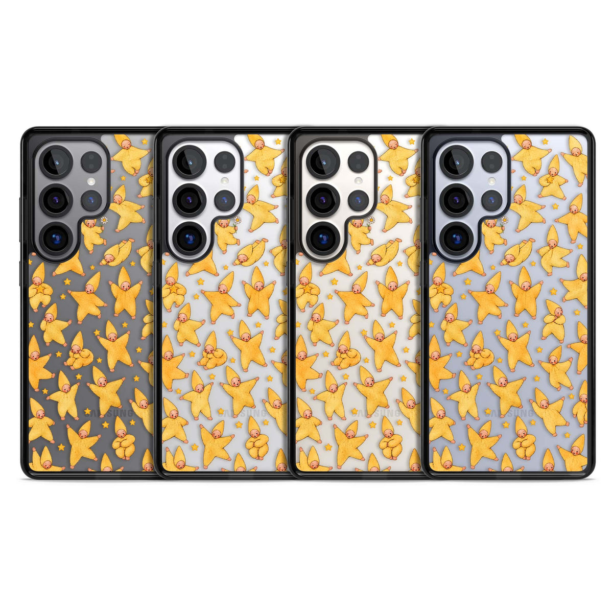 Dancing Star Babies for her iPhone case | Black Impact case for Samsung Galaxy S25 Ultra