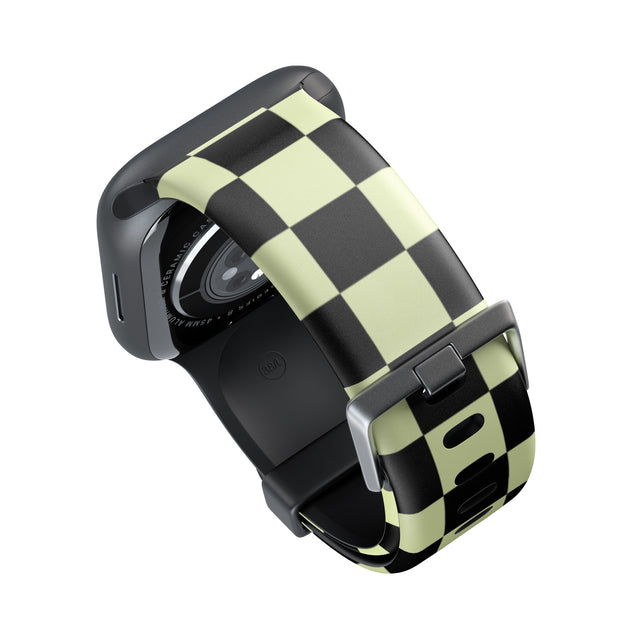 Black & Lime Check Apple Watch Strap - 38mm / 40mm / 41mm