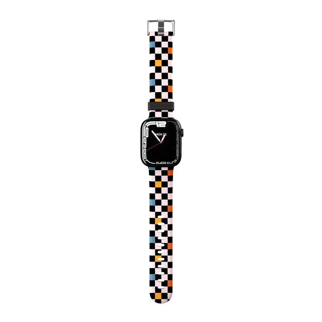 Vibrant Retro Checkered Apple Watch Strap - 38mm / 40mm / 41mm