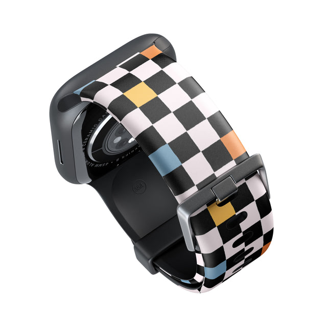 Vibrant Retro Checkered Apple Watch Strap - 38mm / 40mm / 41mm