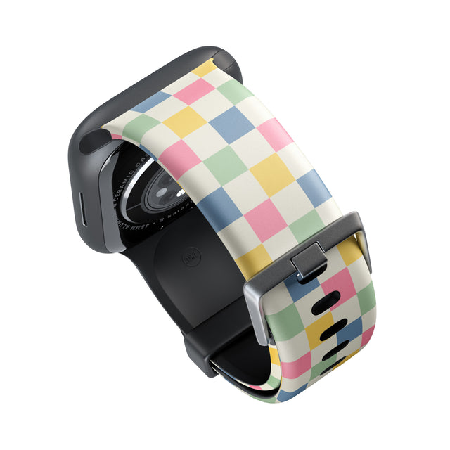 Pastel Multicolor Checkered Apple Watch Strap - 38mm / 40mm / 41mm