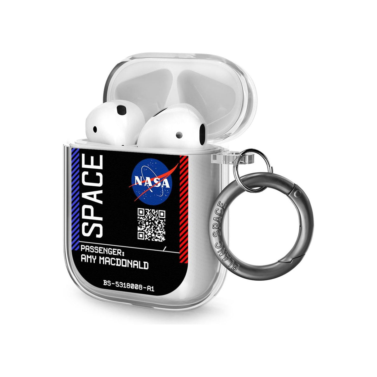 Personalised NASA Boarding Pass (Dark) AirPods Case (2nd Generation)