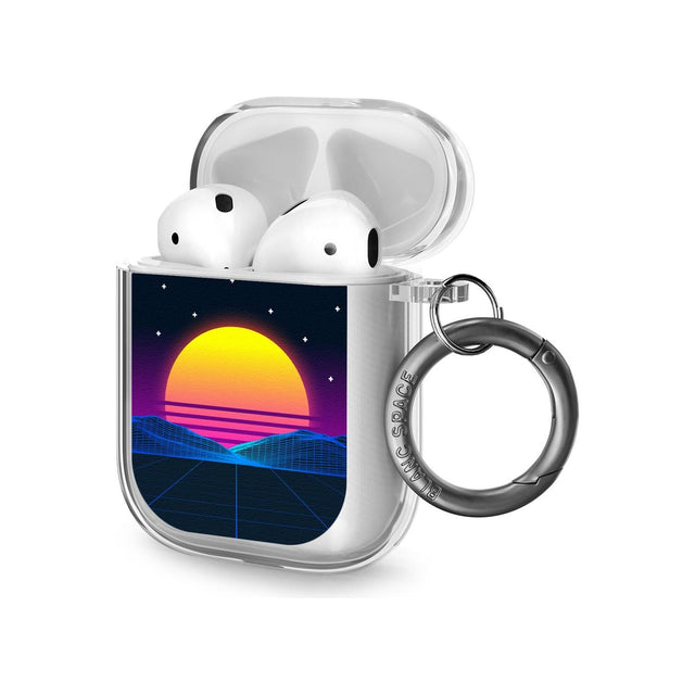 Retro Sunset Vaporwave Airpod Case (2nd Generation)