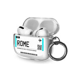 Rome Boarding Pass Airpods Pro Case