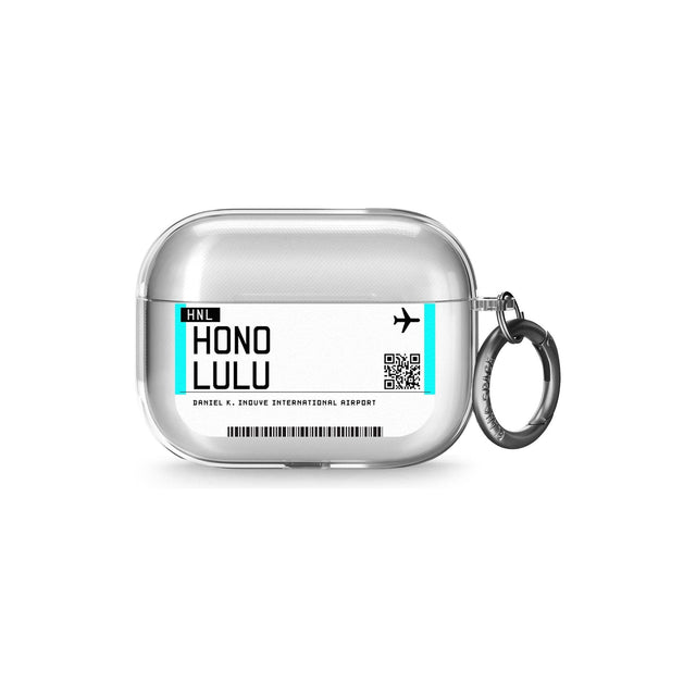 Honolulu Boarding Pass AirPods Pro Case