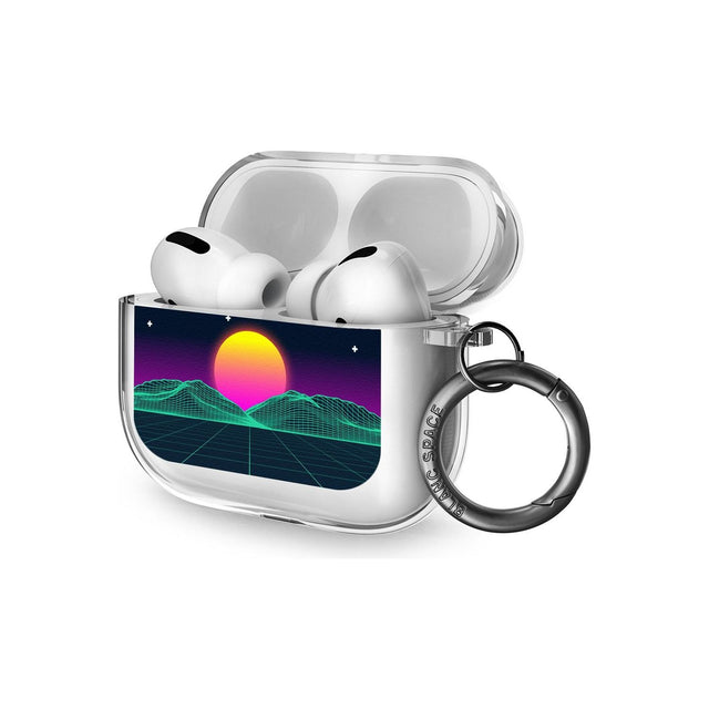 Retro Sunrise Vaporwave Airpod Pro Case