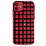 Messy Black Grid - Clear Slim TPU Phone Case for iPhone 11